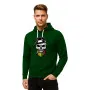 Dark green hooded sweatshirt Skull and Pipe