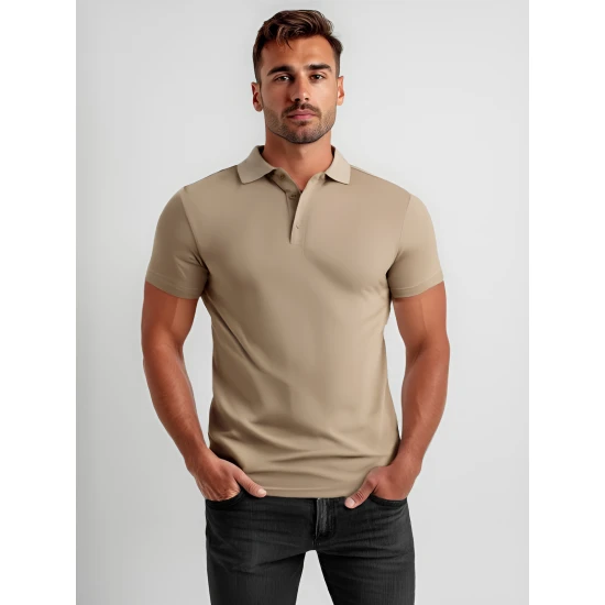 Vyriški rudi polo marškinėliai Casual JS/8T80