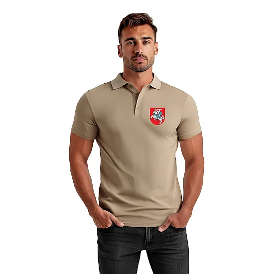 Vyriški rudi polo marškinėliai Herbas JS/8T80