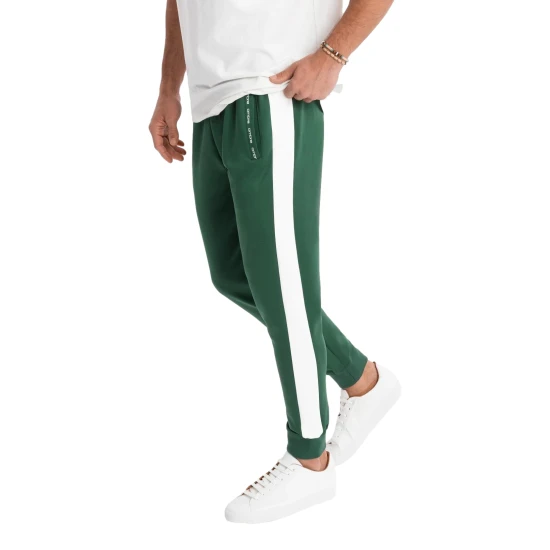 Vyriškos žalios spalvos laisvalaikio kelnės Adelf Kelnės