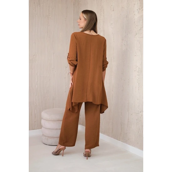 Moteriškas rudos spalvos komplektas Elis 30440
