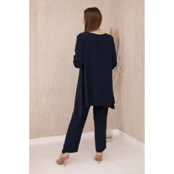 Moteriškas tamsiai mėlynos spalvos komplektas Elis