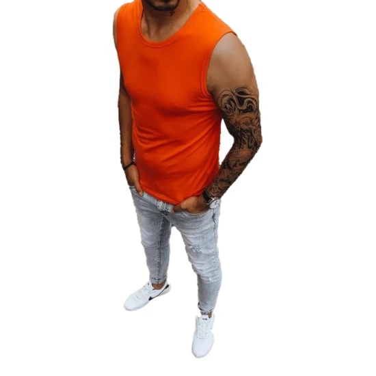 Vyriški ryškiai oranžinės spalvos marškinėliai Lock RX4919