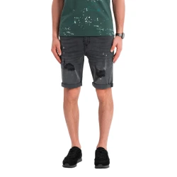 Vyriški tamsiai pilki džinsiai šortai Braco