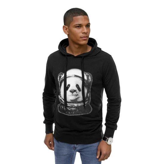 Vyriškas juodas džemperis Panda BX5130
