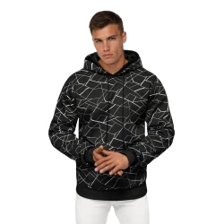 Vyriškas juodas džemperis su gobtuvu Dani