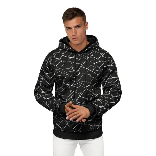 Vyriškas juodas džemperis su gobtuvu Dani JS/8B1235/3Z