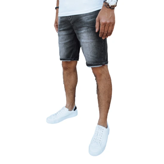 Vyriški tamsiai pilkos spalvos trumpi džinsiniai šortai Džin SX2351