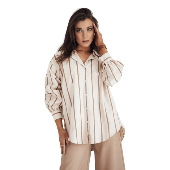 Moteriški rusvi marškiniai Delun DY0380