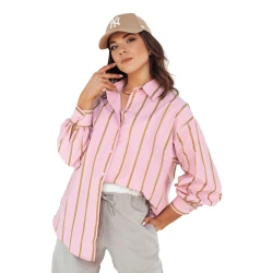 Moteriški rožiniai marškiniai Delun