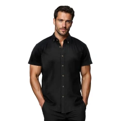 Vyriški juodos spalvos marškiniai trumpomis rankovėmis Sochi