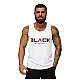 Vyriški baltos spalvos marškiniai be rankovių Black2