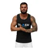 Vyriški juodos spalvos marškiniai be rankovių Black2 JS/8B1707/3Z