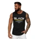 Juodos spalvos vyriški marškinėliai be rankovių Black JS/8B1712/3