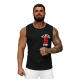 Juodi vyriški marškinėliai be rankovių Sport