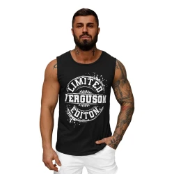 Vyriški juodi marškinėliai be rankovių Ferguson