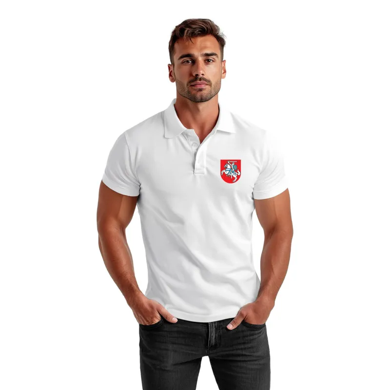 Vyriški mėlyni polo marškinėliai Herbas JS/8T80