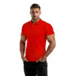 Vyriški raudoni polo marškinėliai Casual