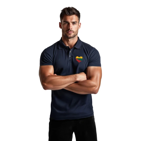 Vyriški tamsiai mėlyni polo marškinėliai Širdis JS/8T80