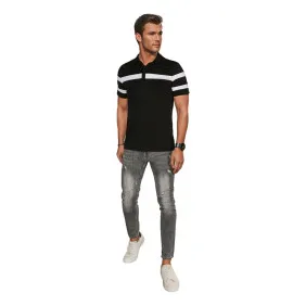 Vyriški juodi polo marškinėliai Lima PX0631