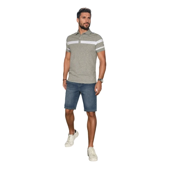 Vyriški pilki polo marškinėliai Lima PX0629