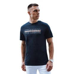 Vyriški tamsiai mėlyni marškinėliai su užrašu Superior