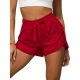 Moteriški sportiniai raudoni šortai Boni