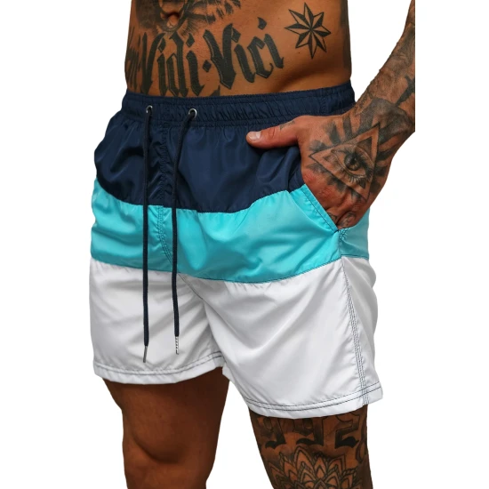 Maudymosi šortai tamsiai mėlyni/balti Revel JS/17K567/7