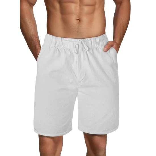 Vyriški baltos spalvos šortai Akel TMK/DC809/2