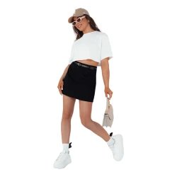 Moteriškas juodas mini sijonas Daniz