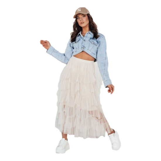 Moteriškas rusvos spalvos tiulio sijonas Milani CY0429