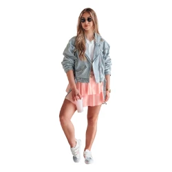 Moteriškas rožinis mini sijonas Falbela