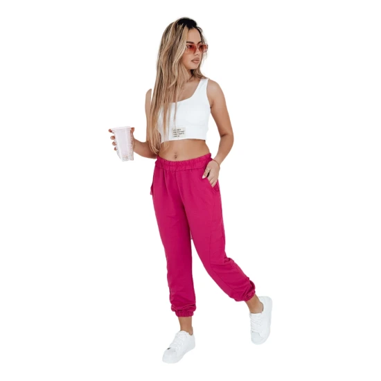 Moteriškos tamsiai rožinės sportinės kelnės STIVEL UY2720
