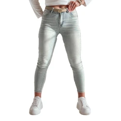 Moteriški šviesiai mėlyni džinsai Skinniup