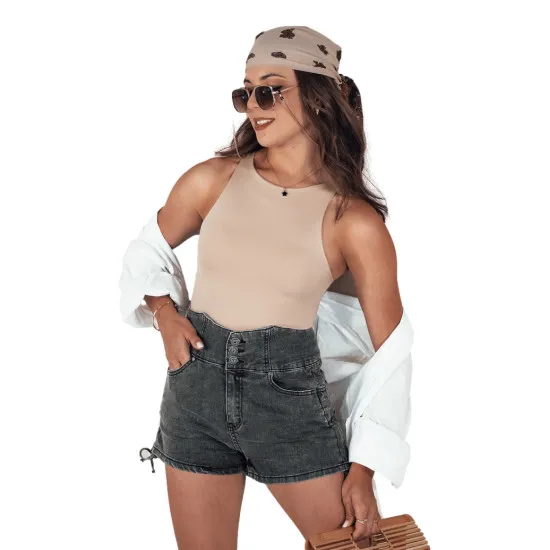 Moteriški juodi džinsiniai šortai Jeanlove SY0377