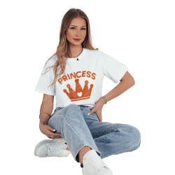 Moteriški balti marškinėliai Princess