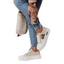 Brązowe sneakersy damskie Trendis
