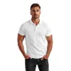 Vyriški balti polo marškinėliai Casual