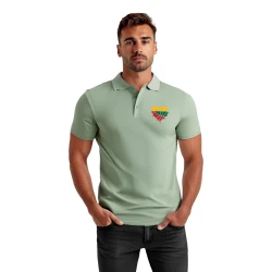Vyriški mėtiniai polo marškinėliai Širdis