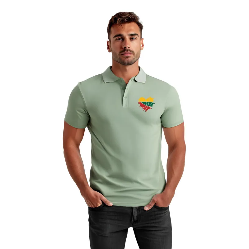 Vyriški mėtiniai polo marškinėliai Širdis JS/8T80