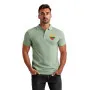Мужские поло с мятным принтом «Сердца»
