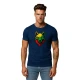Vyriški tamsiai mėlyni marškinėliai Vilkas