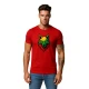 Vyriški raudoni marškinėliai Vilkas PK4021