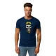 Vyriški tamsiai mėlyni marškinėliai Kaukolė su kepure PK4016