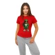 Moteriški raudoni marškinėliai Meškutė PK4023