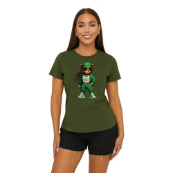 Moteriški chaki marškinėliai Meškutė