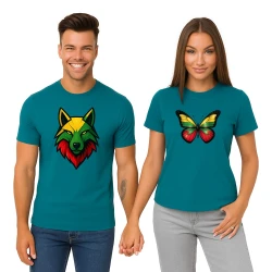 Turkio marškinėlių komplektas Vilkas-drugelis