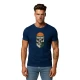 Vyriški tamsiai mėlyni marškinėliai Kaukolė su kamuoliu PK4022