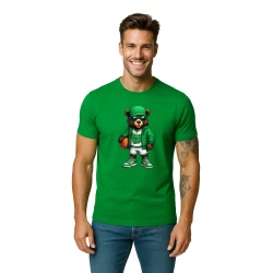 Vyriški žali marškinėliai Meškinas su kamuoliu-džemperiu