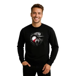 Vyriškas juodas džemperis Lenkija vilkas